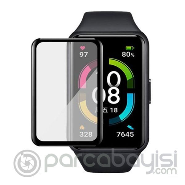 Huawei Honor Band 6 3D Full Kaplama Ekran Koruyucu PET+PMMA