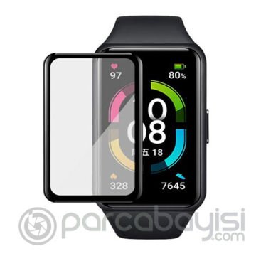 Huawei Honor Band 6 3D Full Kaplama Ekran Koruyucu PET+PMMA