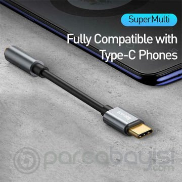 Baseus L54 Usb C AUX kulaklık Adaptörü Usb C 3.5 jack ses kablosu