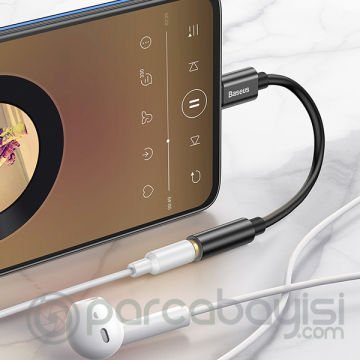Baseus L54 Usb C AUX kulaklık Adaptörü Usb C 3.5 jack ses kablosu