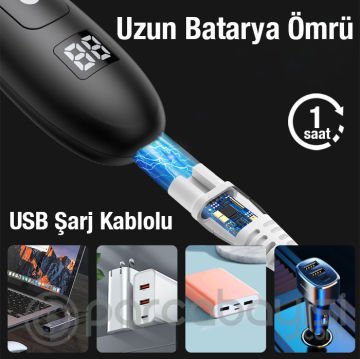 EZERE Saç sakal vücut tıraş makinesi Su Geçirmez Dijital Göstergeli