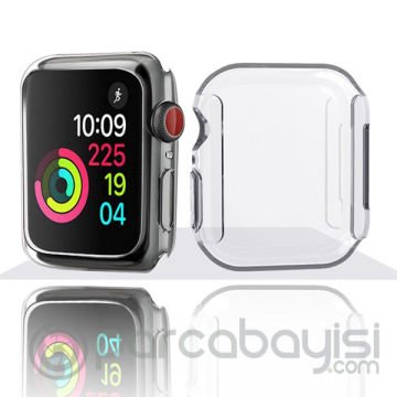Ally Apple İWatch 6-5-4 44mm 360 Koruma Ultra Slim Silikon Kılıf
