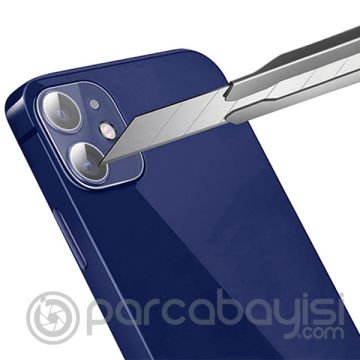 iPhone 12 6.1 Hat-Prince 9H 3D Full Tempered Cam Kamera Koruyucu