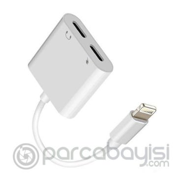 ALLY MH-86Y Plus İPhone 12-11-XS-XR -8-7 Çift Giriş Dijital Ses Adaptörü