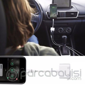 ALLY MH-86Y Plus İPhone 12-11-XS-XR -8-7 Çift Giriş Dijital Ses Adaptörü
