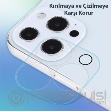 GOR İPhone 13 Pro 13 Pro Max 3D Tempered Cam Kamera Koruyucu 2Adet Set