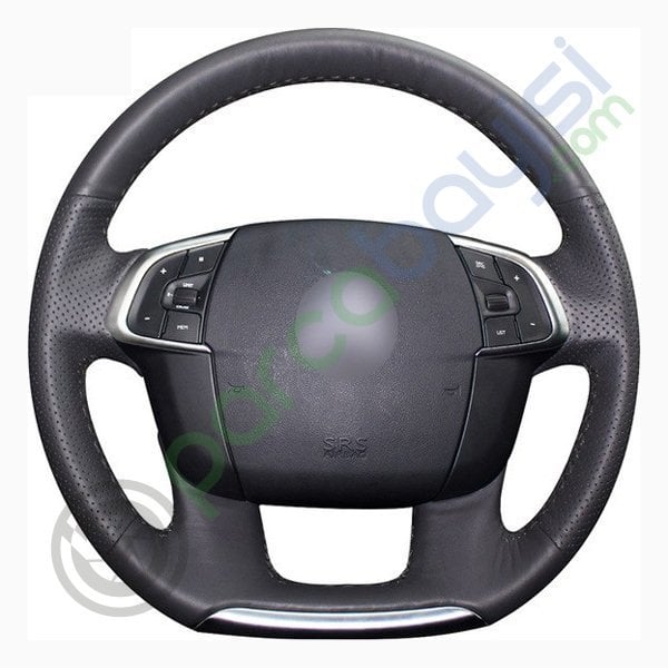 Citroen C4 2011-15 Araca Özel Dikişli Deri Direksiyon Kılıfı