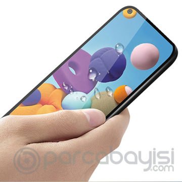 Ally Sm Galaxy A21-A21S 3D Full Glue Tempered Cam Ekran Koruyucu