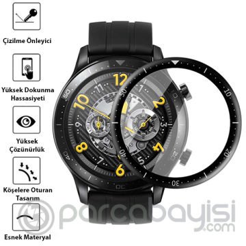 Realme Watch S Pro 3D PC+PMMA HD Ekran Koruyucu Full Kaplama