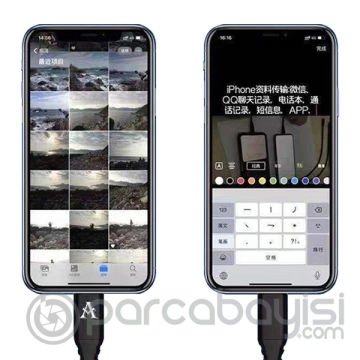 ALLY iPhone To İPhone Veri Gonderme Kablosu Lightning to Ligthning Data Migration