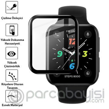 OPPO Watch 2 42MM 3D Full Kavisli PMMA Cam Ekran Koruyucu