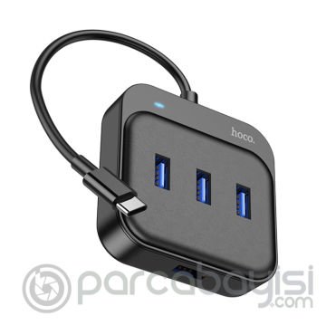 Hoco HB31 4in1 Type-C to 4x USB3.0 HUB Çevirici Dönüştürücü Adaptör 0.2m