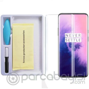 Oneplus 7 Pro- 7T Pro Full Uv Liquid+uv Işık 3d Kırılmaz Cam Ekran Koruyucu