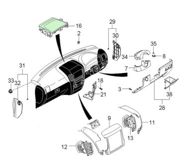 Kia Sorento Teyp Çerçevesi Ust Orjinal | 847453E500Nd