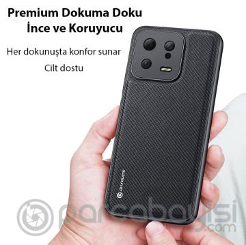Dux Ducis Xiaomi 13 Fino Serisi Premium Dokuma Silikon Kılıf