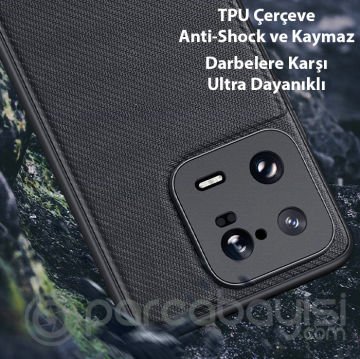 Dux Ducis Xiaomi 13 Pro Fino Serisi Premium Dokuma Silikon Kılıf