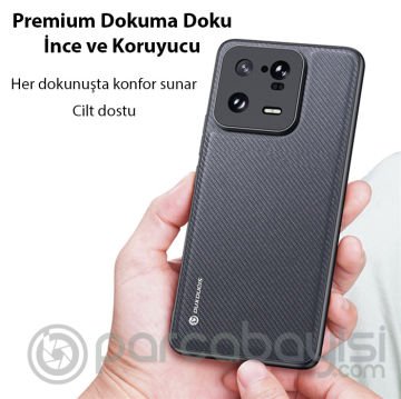 Dux Ducis Xiaomi 13 Pro Fino Serisi Premium Dokuma Silikon Kılıf