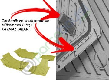 Hyundai Accent Blue 2010 Sonrası Uyumlu Havuzlu Kesilebilir Bej Paspas