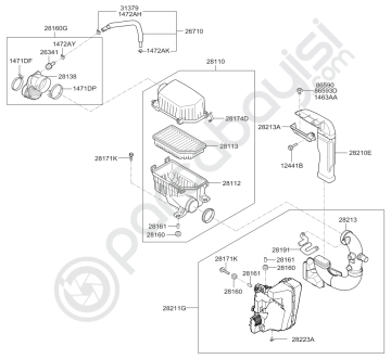Kia Rio Hava Kanalı 'A' (2015-2016) Orjinal | 282101W110