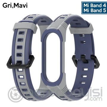 Mijobs Xiaomi Mi Band 5-4 Çift Renk Kayış Kordon