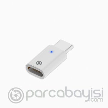Ally Düz Model Lightning to Type-C Dönüştürücü Apple Pencil Kalem Şarj Adaptörü
