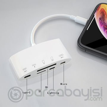 Ally NK-1040+Plus İPhone Lightning To SD-TF Card Usb Kamera Adaptörü