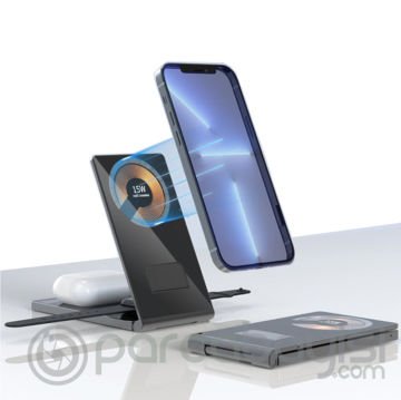 ALLY T05 15W 4in1 iPhone Magsafe Apple Watch + Airpods Kablosuz Hızlı Şarj Standı