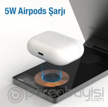 ALLY T05 15W 4in1 iPhone Magsafe Apple Watch + Airpods Kablosuz Hızlı Şarj Standı