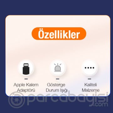 Ally L Tipi Lightning to Type-C Dönüştürücü Apple Pencil Kalem Şarj Adaptörü
