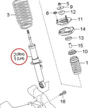 Kia Sorento Ön Amortisör Sol Orjinal | 546303E023