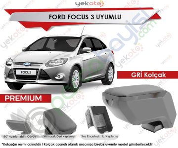 Ford Focus 3 Uyumlu Gri Kolçak Kol Dayama Ultra Kaliteli