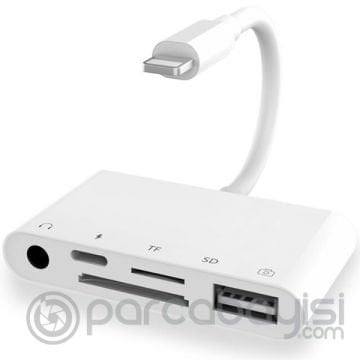 ALLY 5in1 İPhone-İPad lightning To Audio Usb Kamera Okuyucu