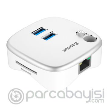 Baseus Çok Fonsiyonlu Notebook Adaptörü Hub Dual USB 3.0 RJ45 TF-SD