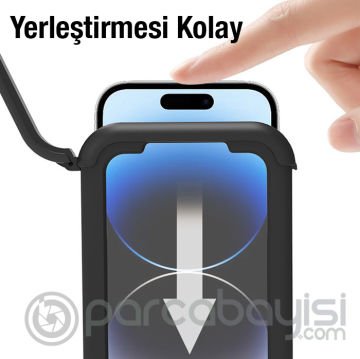 ALLY Motosiklet Bisiklet İçin Su Geçirmez Gidon Bağlantılı Telefon Tutucu