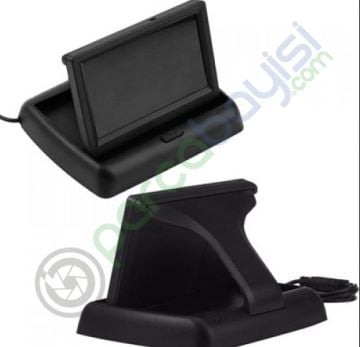 Gece Görüşlü Geri Vites Kamerası + Açılır Kapanır Lcd Tft Monitör Seti 4.3'' İnç