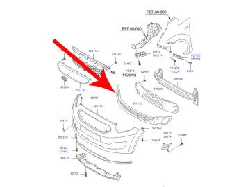 Kia Venga Ön Tampon Izgarası F/L Orjinal | 865611P000