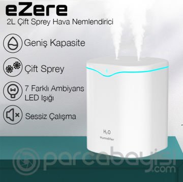EZERE 2L Çift Spreyli Hava Nemlendirici