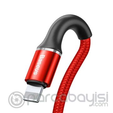 Baseus Halo Cable İPhone  11,7-8-XS-XR 2.4A 0.25CM Kısa Usb Şarj Kablosu