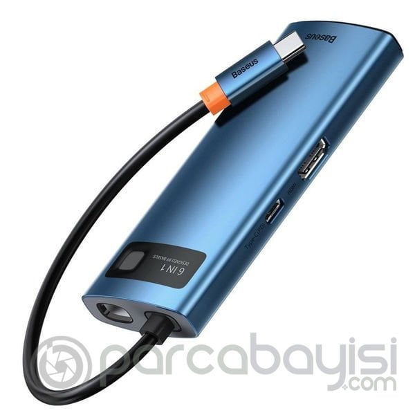 Baseus Metal Gleam Series 6in1 Type-C HUB Adaptör Çoklayıcı