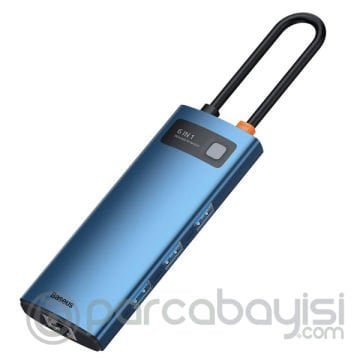 Baseus Metal Gleam Series 6in1 Type-C HUB Adaptör Çoklayıcı