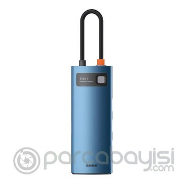 Baseus Metal Gleam Series 6in1 Type-C HUB Adaptör Çoklayıcı