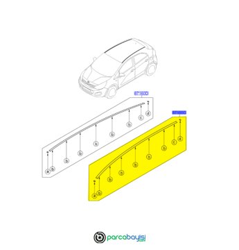 Kia Rio Tavan Çıtası Sol Orjinal | 872101W200