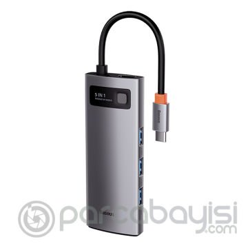Baseus Metal Gleam Series 5in1 Type-C HUB Adaptör Çoklayıcı