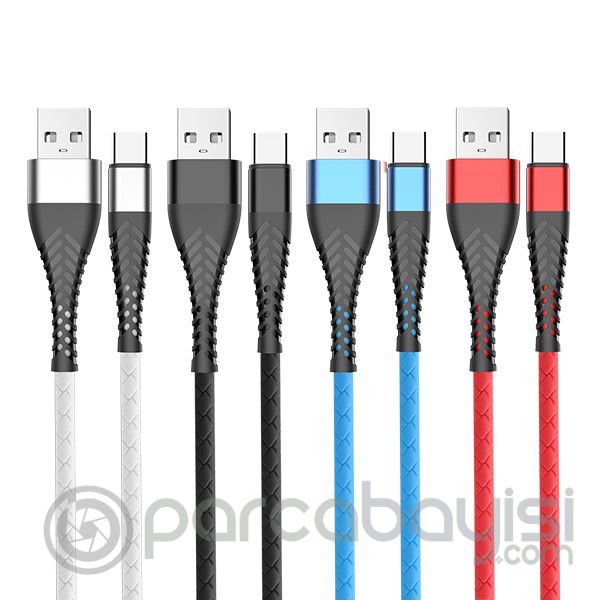 Ally Usb Type-C 3.0a Hızlı Şarj Usb Kopmaz 1 Metre Kablo