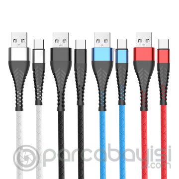 Ally Usb Type-C 3.0a Hızlı Şarj Usb Kopmaz 1 Metre Kablo