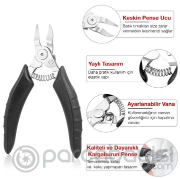 EZERE Paslanmaz Çelik Pedikür Seti 4 Parça(Özel Tırnak Makası