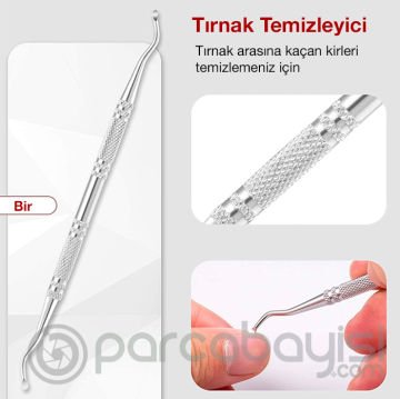 EZERE Paslanmaz Çelik Pedikür Seti 4 Parça(Özel Tırnak Makası