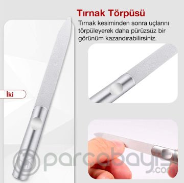 EZERE Paslanmaz Çelik Pedikür Seti 4 Parça(Özel Tırnak Makası