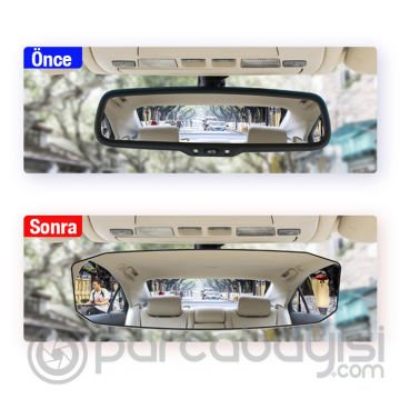 ALLY SD-2415 Kavisli Dışbükey Geniş Açılı Araç Dikiz Aynası 299x90mm