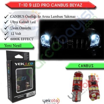 Yekled T10 Park Dipsiz Ampul Led Beyaz Işık Pro Canbus Arıza Işığı Yakmaz 12V Plaka İç Tavan Aydınlatma 2 Adet